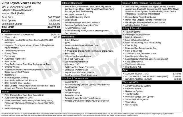 2023 Toyota Venza Limited