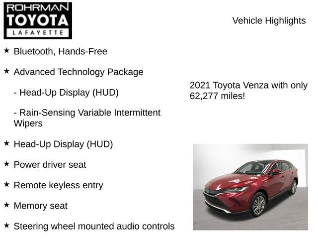2021 Toyota Venza Limited