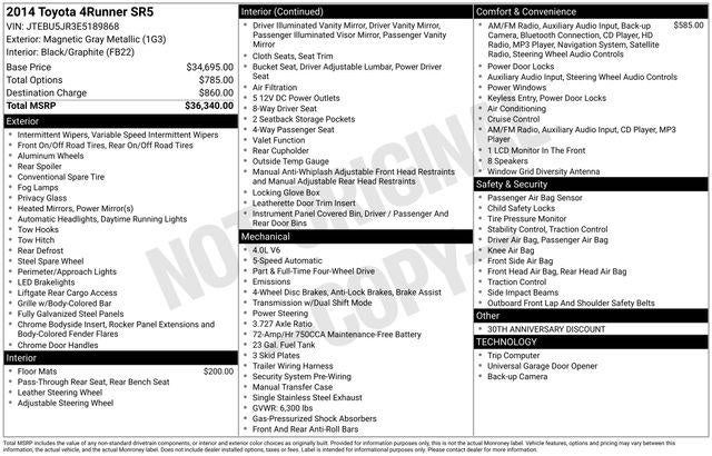2014 Toyota 4RUNNER SR5