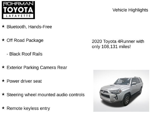 2020 Toyota 4Runner TRD Off-Road