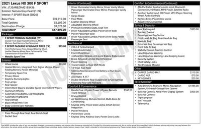 2021 Lexus NX 300 300 F Sport