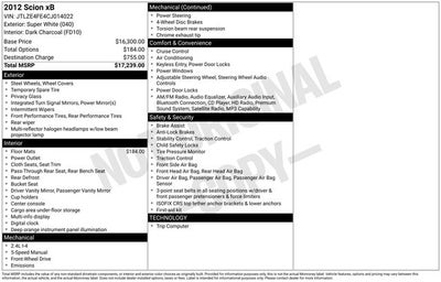 2012 Scion SCION XB Base