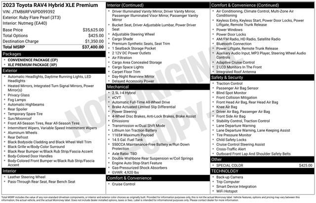 2023 Toyota RAV4 HYBRID XLE Premium
