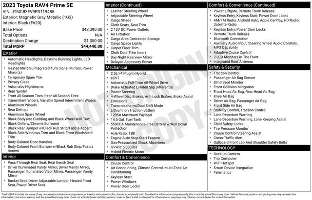 2023 Toyota RAV4 PRIME SE