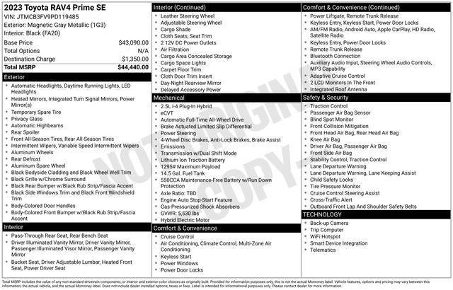 2023 Toyota RAV4 PRIME SE