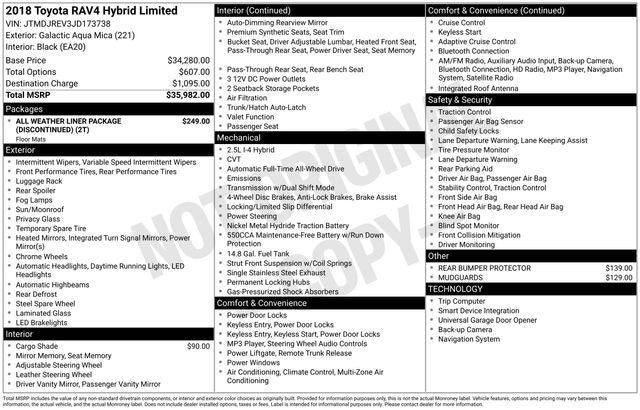 2018 Toyota RAV4 HYBRID Limited