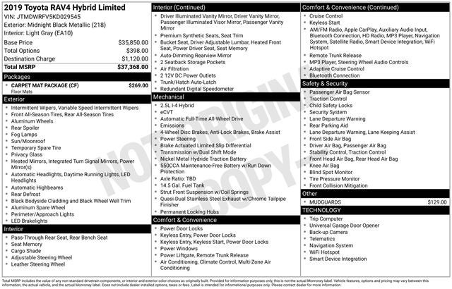 2019 Toyota RAV4 Hybrid Limited