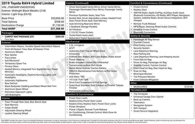 2019 Toyota RAV4 HYBRID Limited