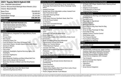 2021 Toyota RAV4 HYBRID XSE