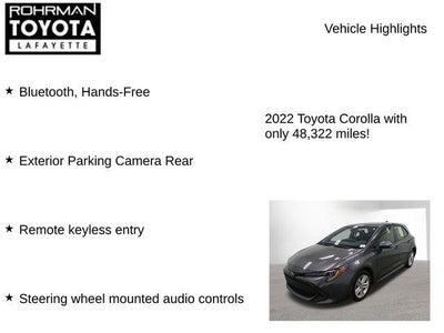 2022 Toyota COROLLA HATCHBACK SE