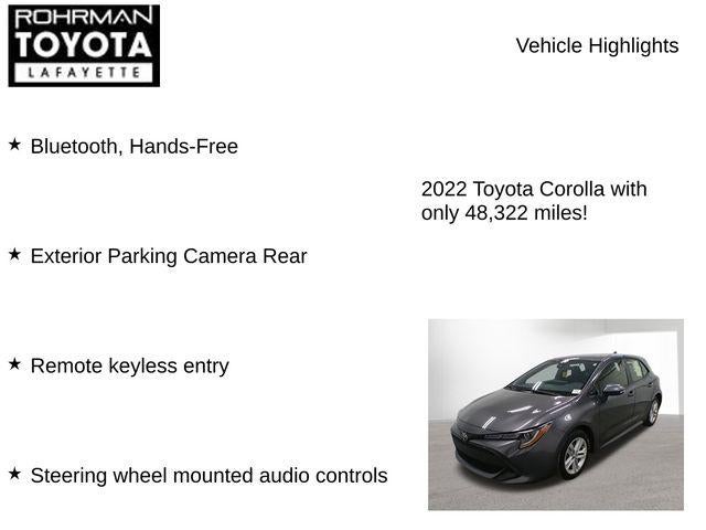 2022 Toyota COROLLA HATCHBACK SE