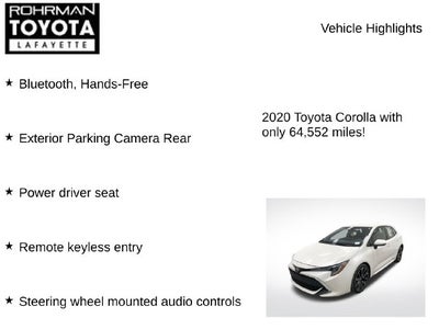 2020 Toyota Corolla Hatchback XSE