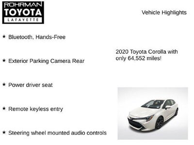 2020 Toyota Corolla Hatchback XSE