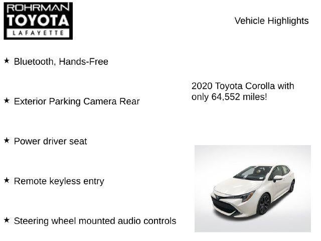 2020 Toyota Corolla Hatchback XSE