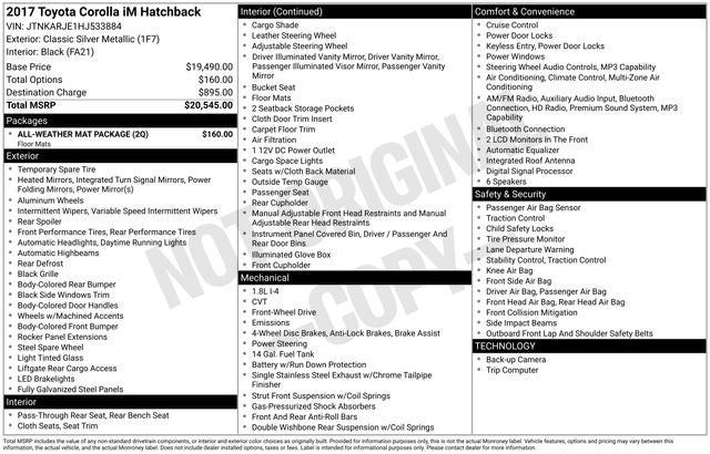 2017 Toyota COROLLA iM Base