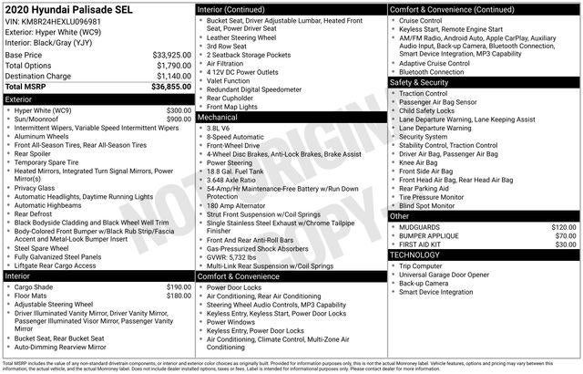 2020 Hyundai Palisade SEL