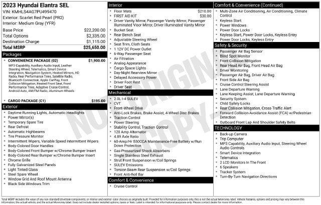 2023 Hyundai Elantra SEL