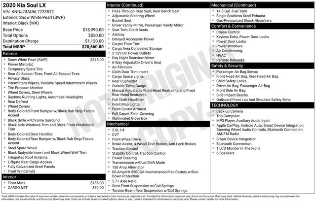 2020 Kia Soul LX