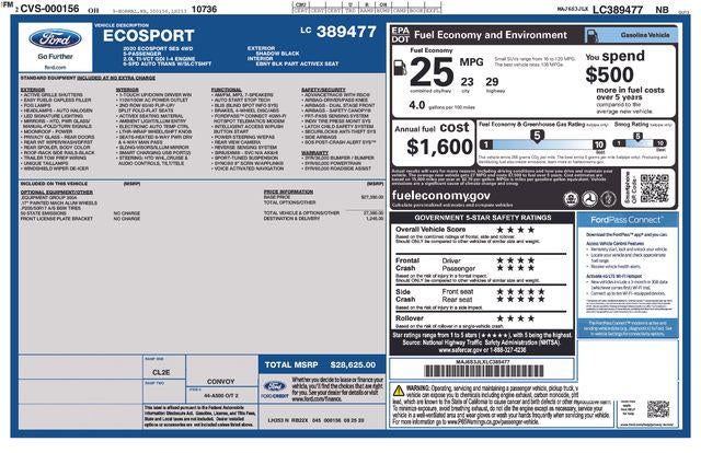 2020 Ford Ecosport SES