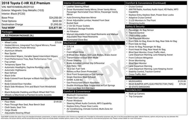 2018 Toyota C-HR XLE Premium