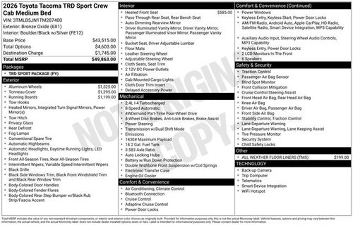 2026 Toyota Tacoma TRD Sport
