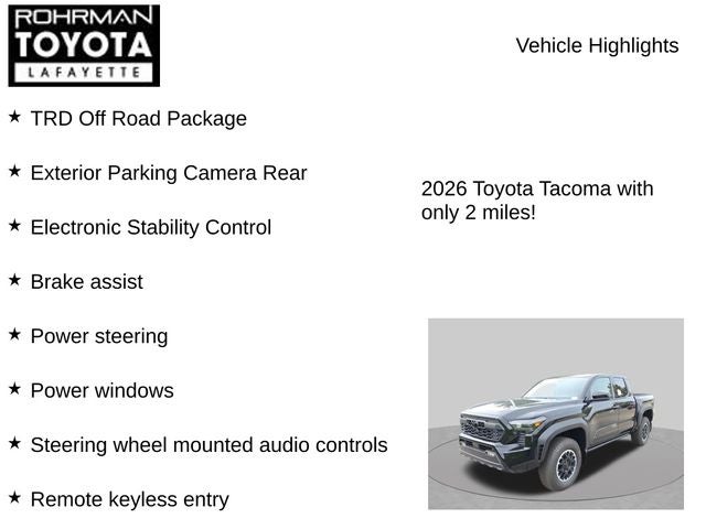 2026 Toyota Tacoma TRD Off-Road