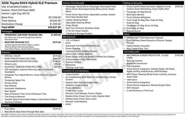 2026 Toyota RAV4 XLE Premium