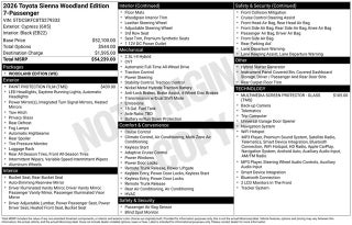 2026 Toyota Sienna Woodland Edition