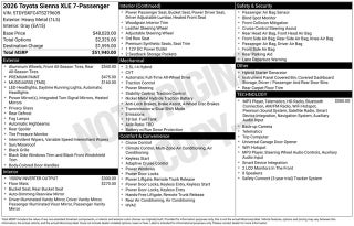 2026 Toyota Sienna XLE