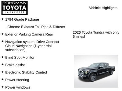 2026 Toyota Tundra 1794 Edition