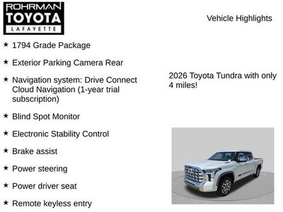 2026 Toyota Tundra i-FORCE MAX Tundra 1794 Edition