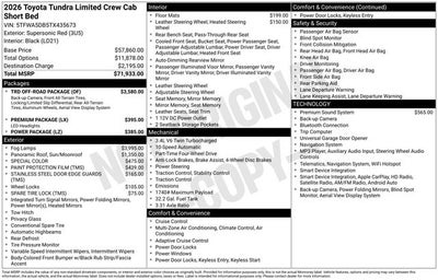 2026 Toyota Tundra Limited
