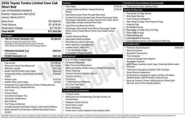 2026 Toyota Tundra Limited