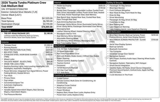 2026 Toyota Tundra Platinum