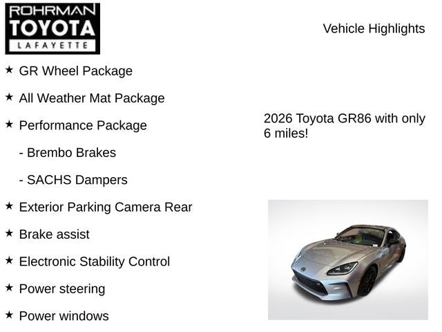 2026 Toyota GR86 Premium MT
