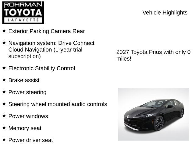 2027 Toyota Prius Limited AWD