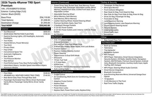 2026 Toyota 4Runner TRD Sport Premium