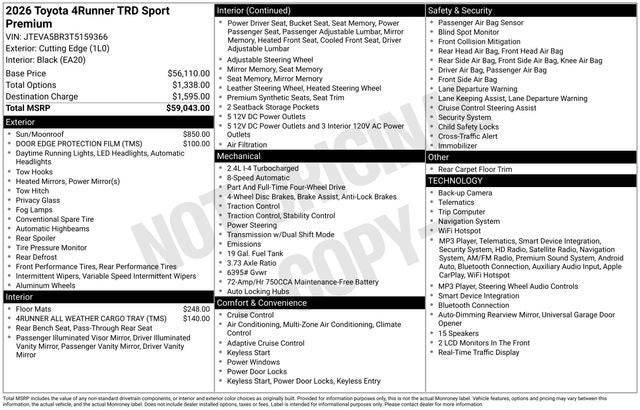 2026 Toyota 4Runner TRD Sport Premium