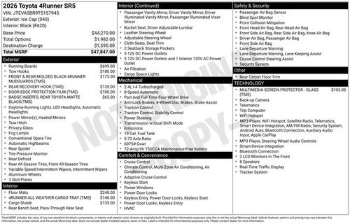 2026 Toyota 4Runner SR5