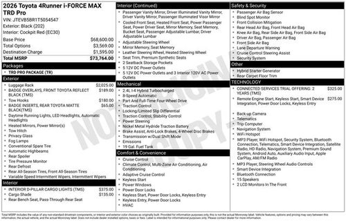2026 Toyota 4Runner i-FORCE MAX 4Runner TRD Pro