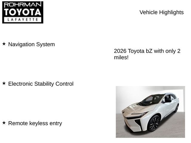 2026 Toyota bZ Limited