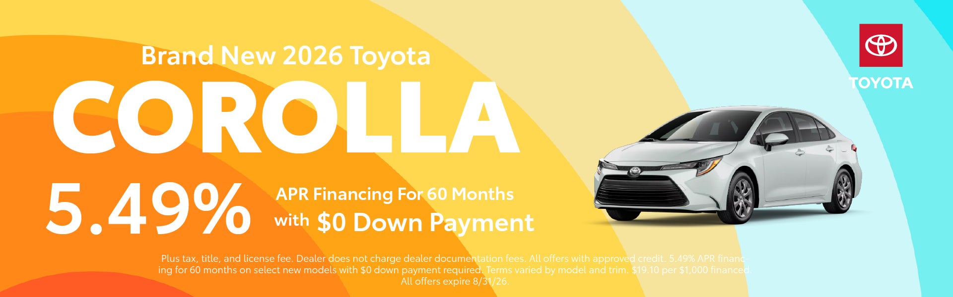 Brand New 2026 Toyota COROLLA