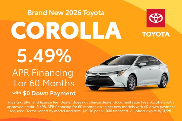 Brand New 2026 Toyota COROLLA