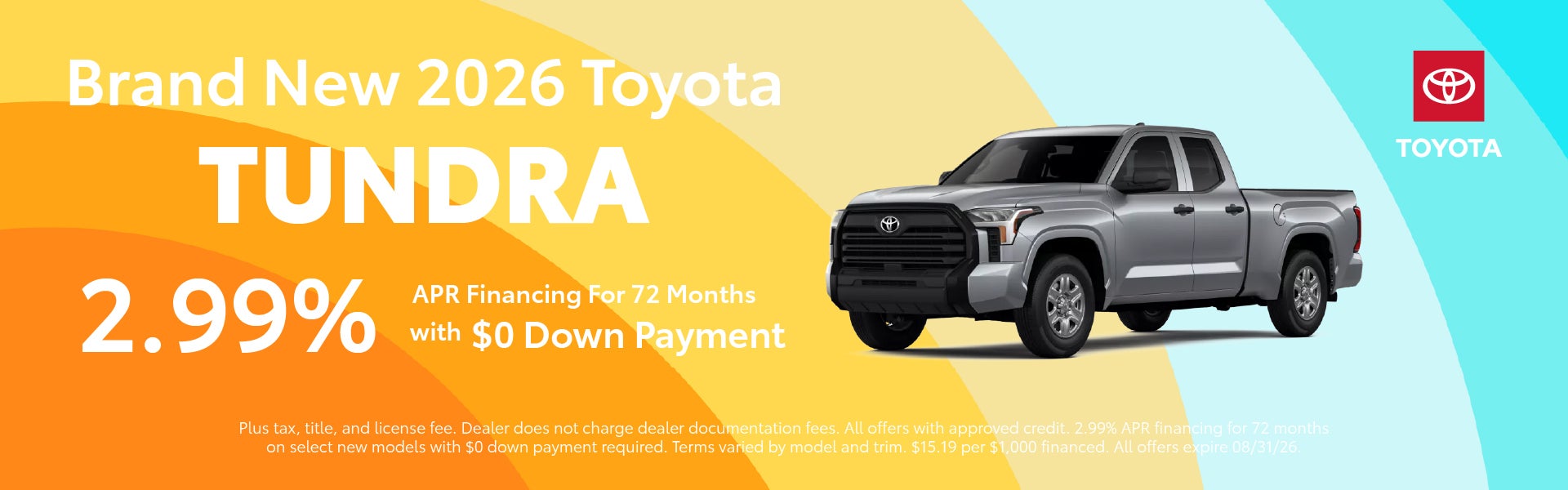 Brand New 2026 Toyota TUNDRA
