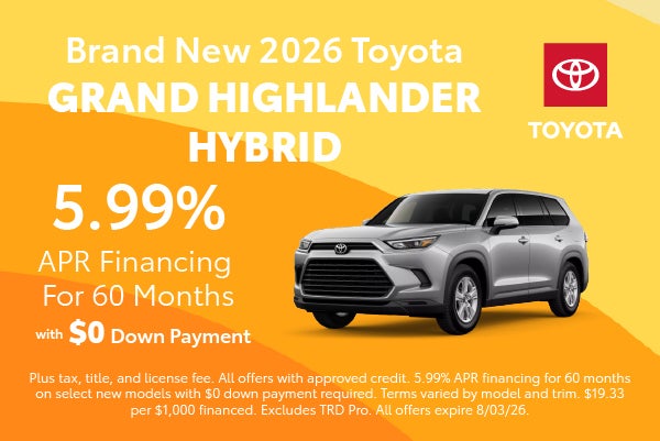 Brand New 2026 Toyota Grand Highlander Hybrid