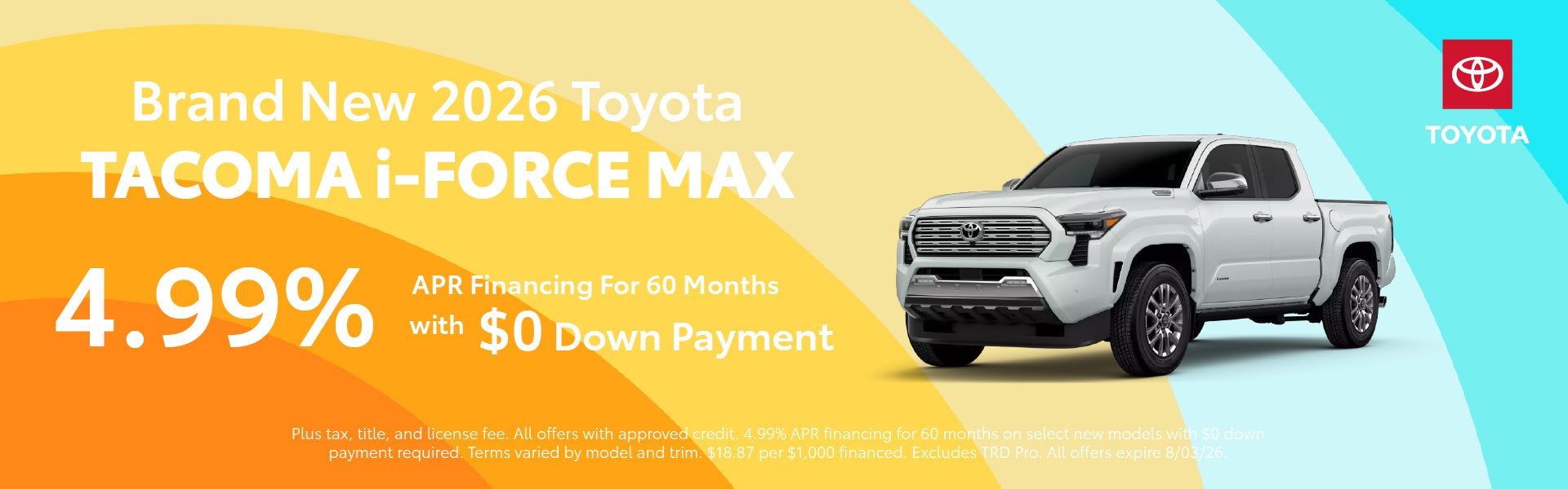 Brand New 2026 Toyota TACOMA i-FORCE MAX