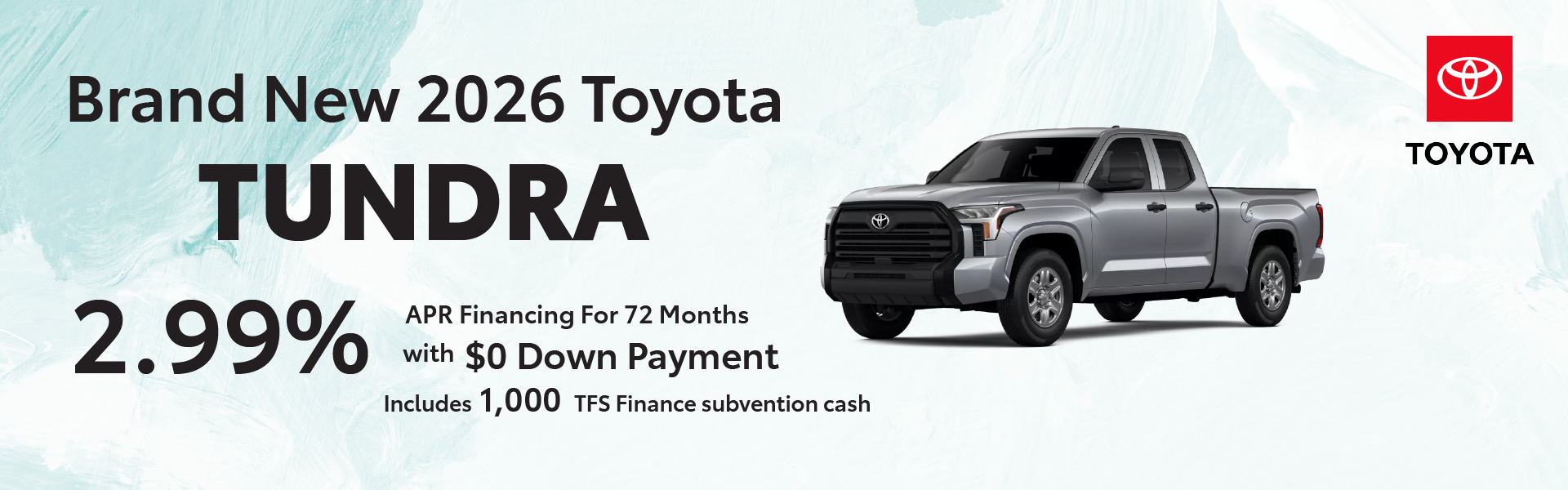 Brand New 2026 Toyota Tundra