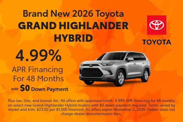 Brand New 2026 Toyota Grand Highlander Hybrid