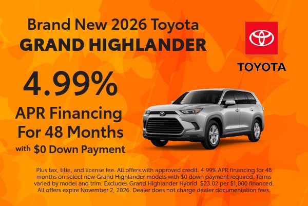 Brand New 2026 Toyota Grand Highlander