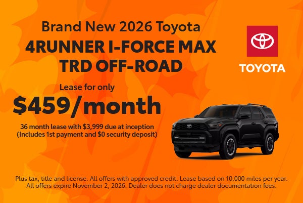 Brand New 2026 Toyota 4Runner i-FORCE MAX TRD Off-Road